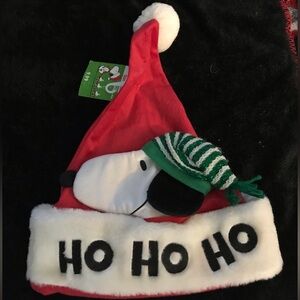 Vintage Snoopy Peanuts 2016 Christmas Stocking Hat Ho Ho Ho